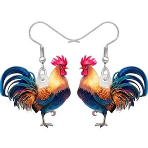 Colorful Rooster Earrings
